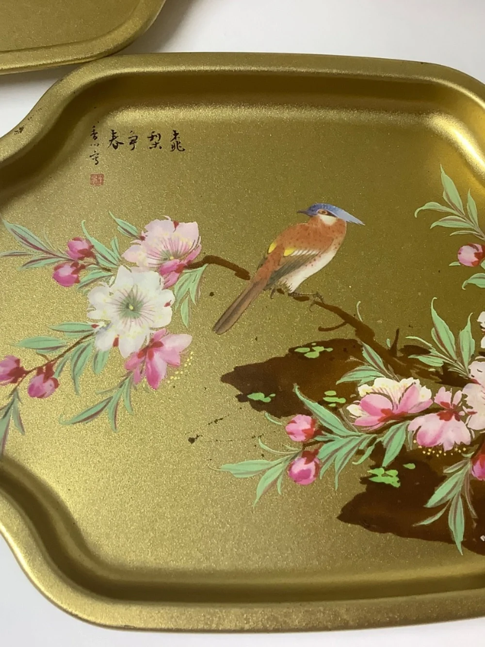 Elite Trays Asian Birds Floral Design
